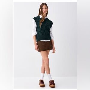 Simons_RD Style_Forest Green Knit Sweater Vest_Size S_NWT